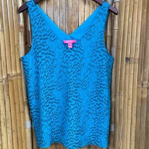 Lilly Pulitzer Turquoise and Black Tank Top